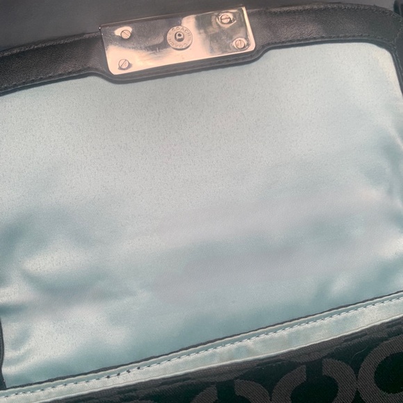 COACH Kristin Signature Black Clutch/Wristlet with Embroidered C Logo Like New! - Picture 3 of 7